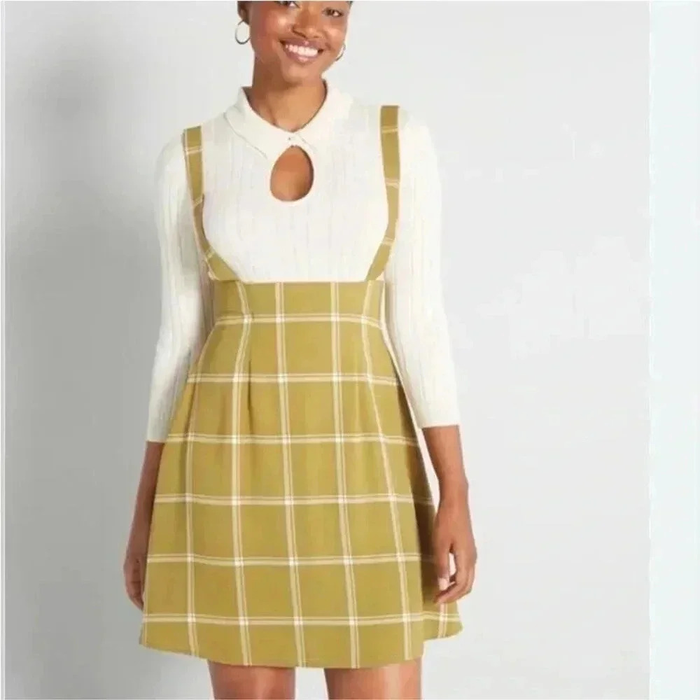 MODCLOTH JUMPER OVERALL DRESS SIZE L